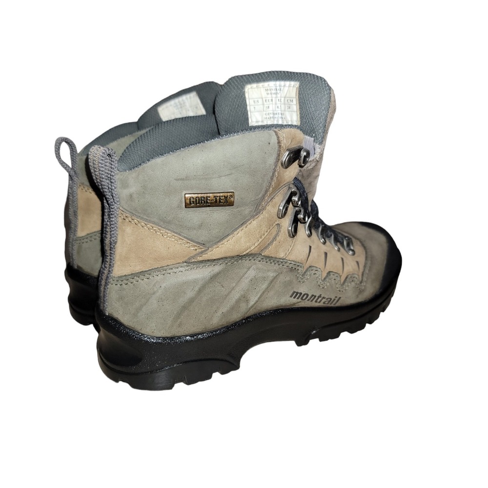 Montrail GentorX1283 Womens Brown Leather Ankle Hiking Boots Sz 7 - Picture 4 of 12